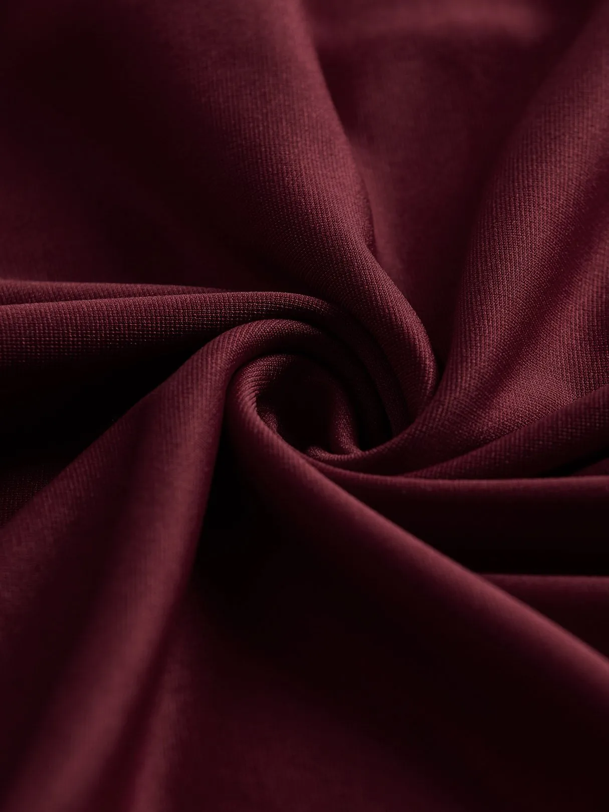 Wholesale Burgundy V-Neck Cold Shoulder Short Sleeve Plain High-Low Hem Sexy Dress