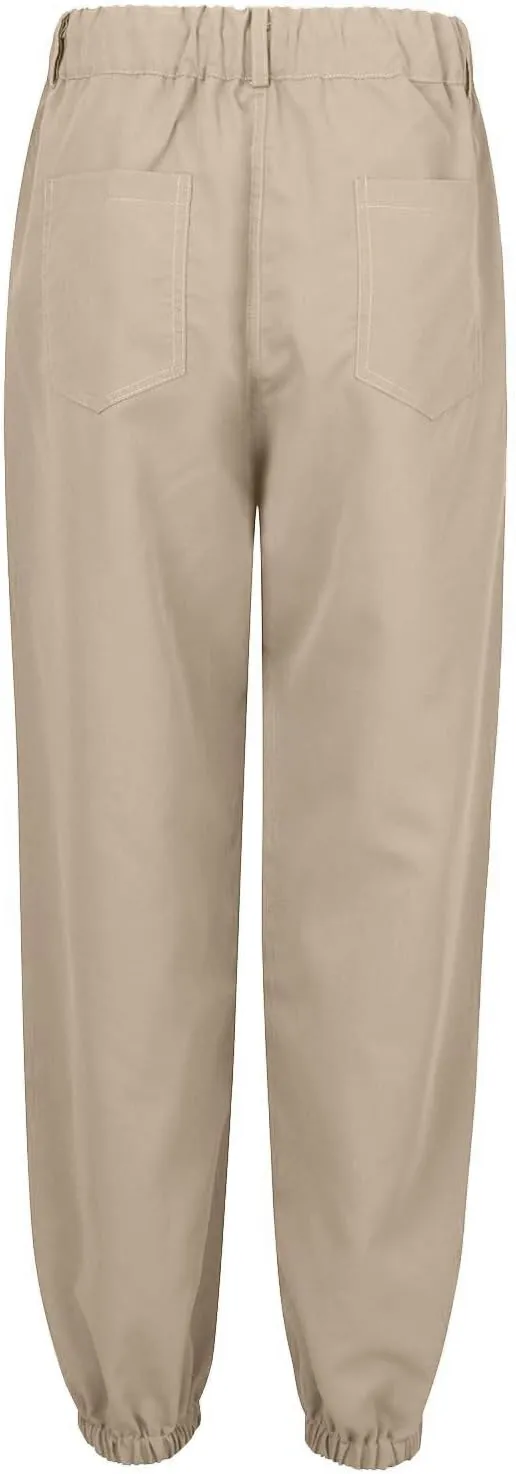 Women Linen Baggy Harem Pants Drawstring Casual Lounge Palazzo 2024 Beach Vacation Tapered Ankle Capris Trousers