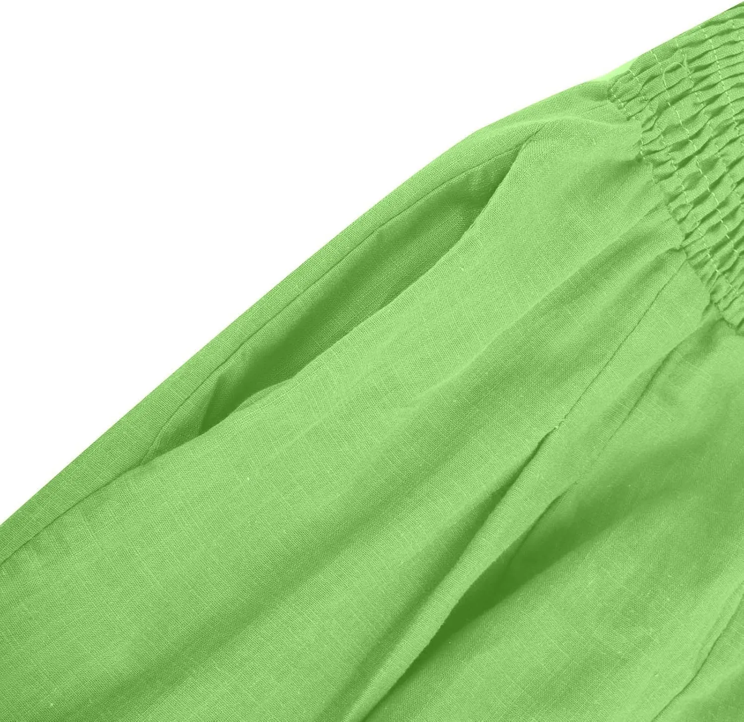 Women Summer High Waisted Cotton Linen Palazzo Pants Casual Loose Wide Leg Long Lounge Pant Trousers with Pockets