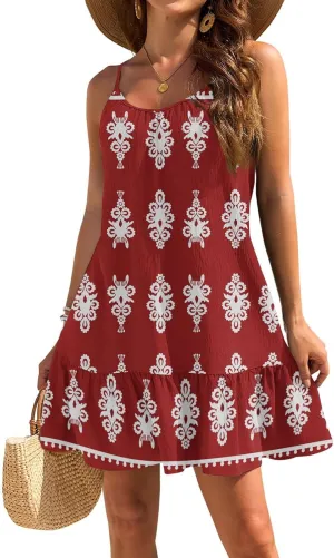 Women Swimsuit Coverup Bathing Suit Beach Cover ups Spaghetti Strap Dresses Swimwear Vacation Outfits Summer Sundress