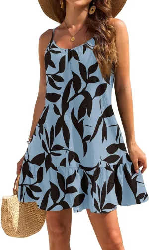 Women Swimsuit Coverup Bathing Suit Beach Cover ups Spaghetti Strap Dresses Swimwear Vacation Outfits Summer Sundress