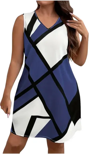 Women's 2025 Maxi Dress Elegant Plus Size Sleeveless Waist Slimming Dress Flowy Beach Maxi Dresses Beach Travel Dress