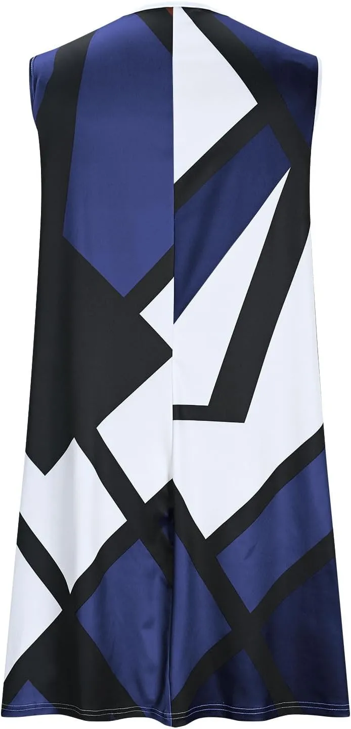 Women's 2025 Maxi Dress Elegant Plus Size Sleeveless Waist Slimming Dress Flowy Beach Maxi Dresses Beach Travel Dress