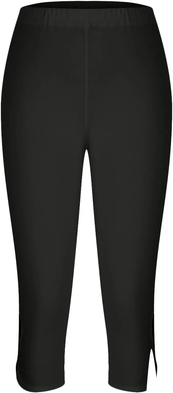 Womens Capris for Summer Dressy Cropped High Waist Yoga Pants Casual Stretchy Leggings Workout Compression Pants