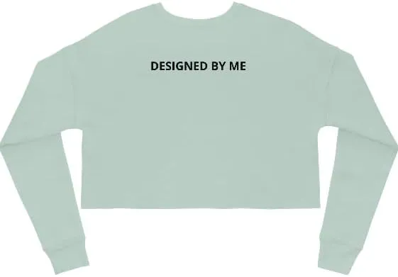 Women's Cropped Fleece Sweatshirt, Long Sleeve Pullover, My Own Taxt 2025