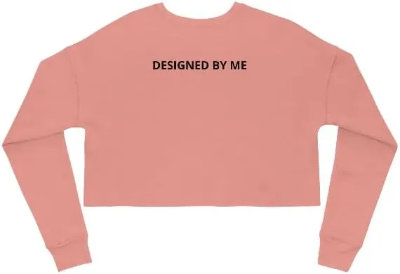 Women's Cropped Fleece Sweatshirt, Long Sleeve Pullover, My Own Taxt 2025