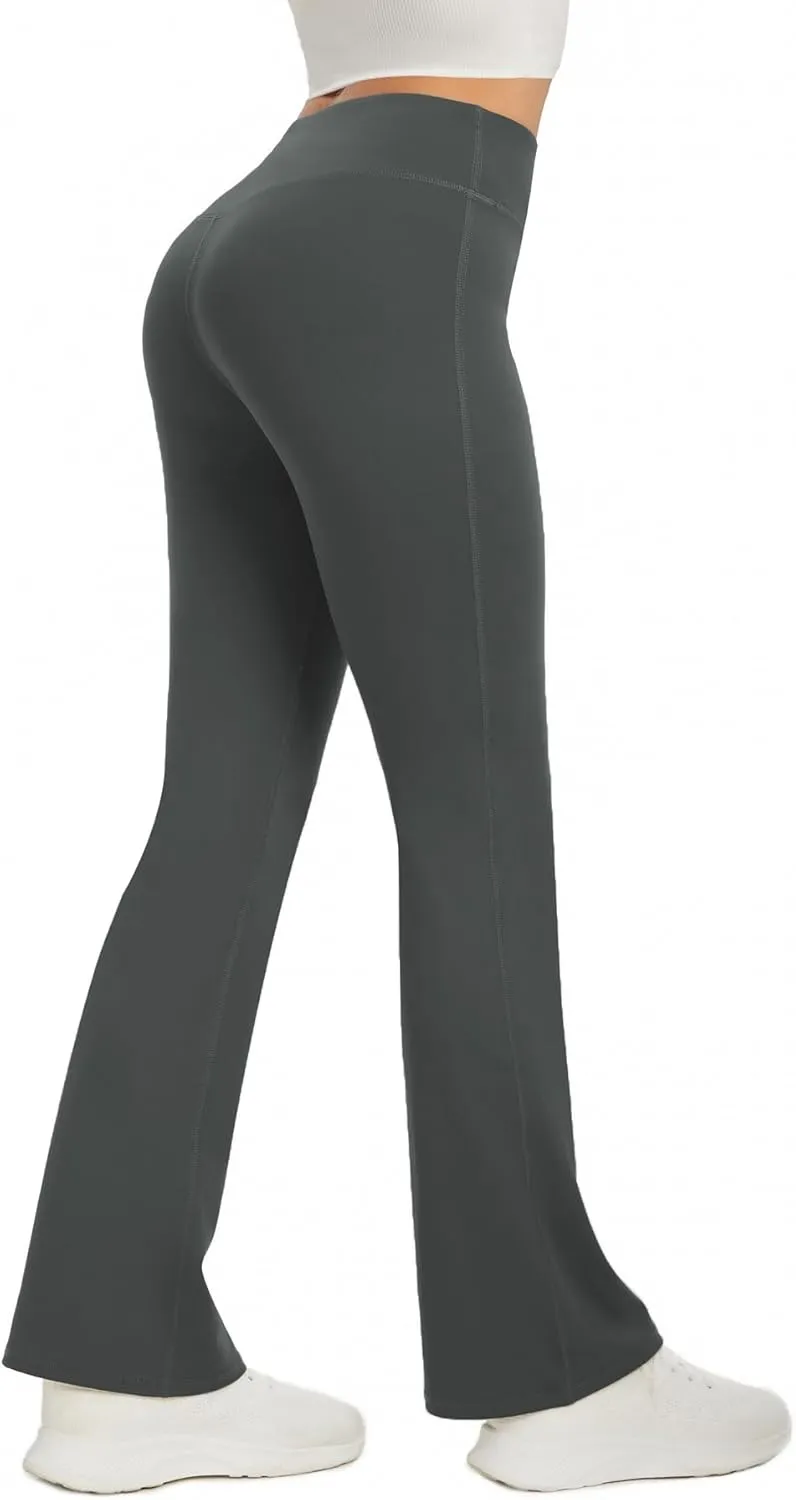 Women's Flare Yoga Pants High Waisted Flared Leggings Bootcut Workout Bell Bottoms Leggings Tummy Control