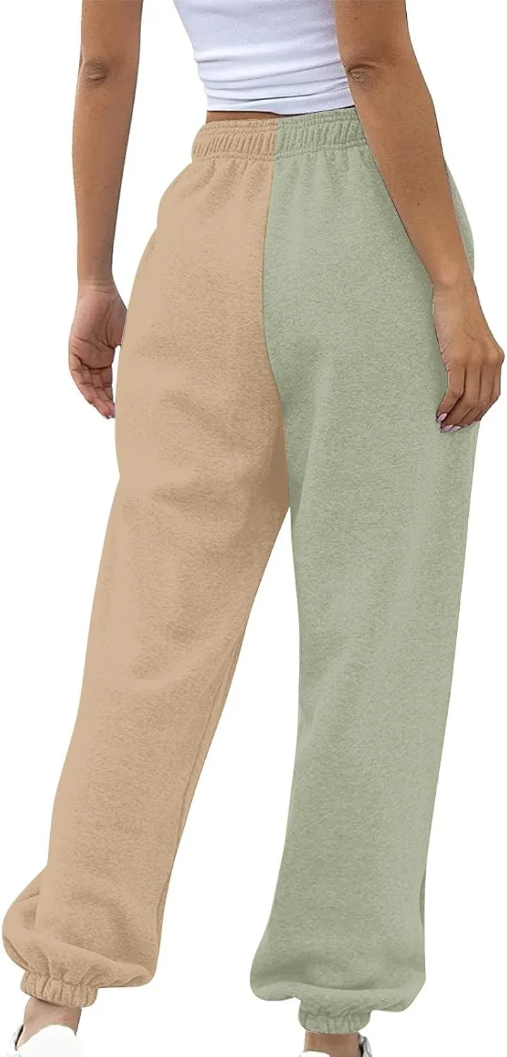 Womens High Waisted Sweatpants Pants Workout High Waisted Yoga Pants Casual Baggy Fleece High Waisted Joggers Pants