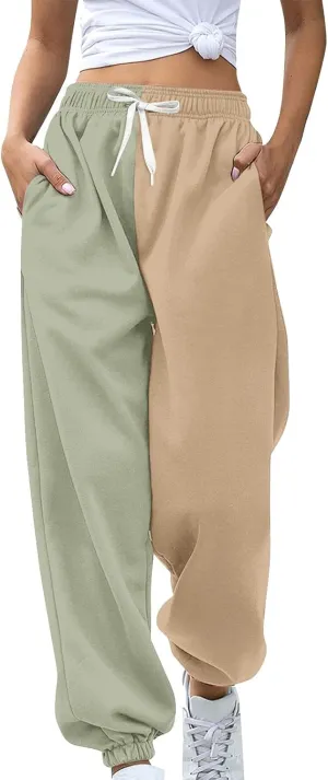 Womens High Waisted Sweatpants Pants Workout High Waisted Yoga Pants Casual Baggy Fleece High Waisted Joggers Pants