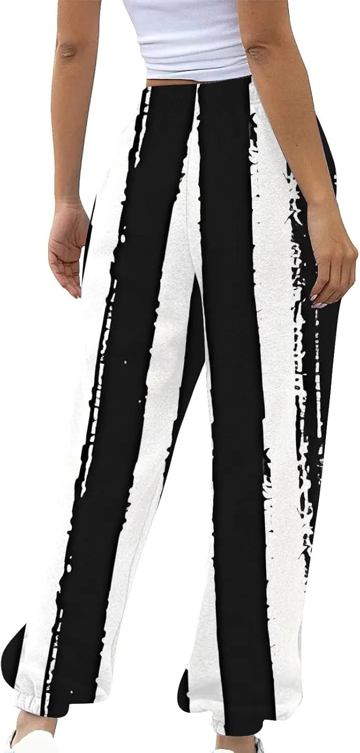 Womens High Waisted Sweatpants Pants Workout High Waisted Yoga Pants Casual Baggy Fleece High Waisted Joggers Pants