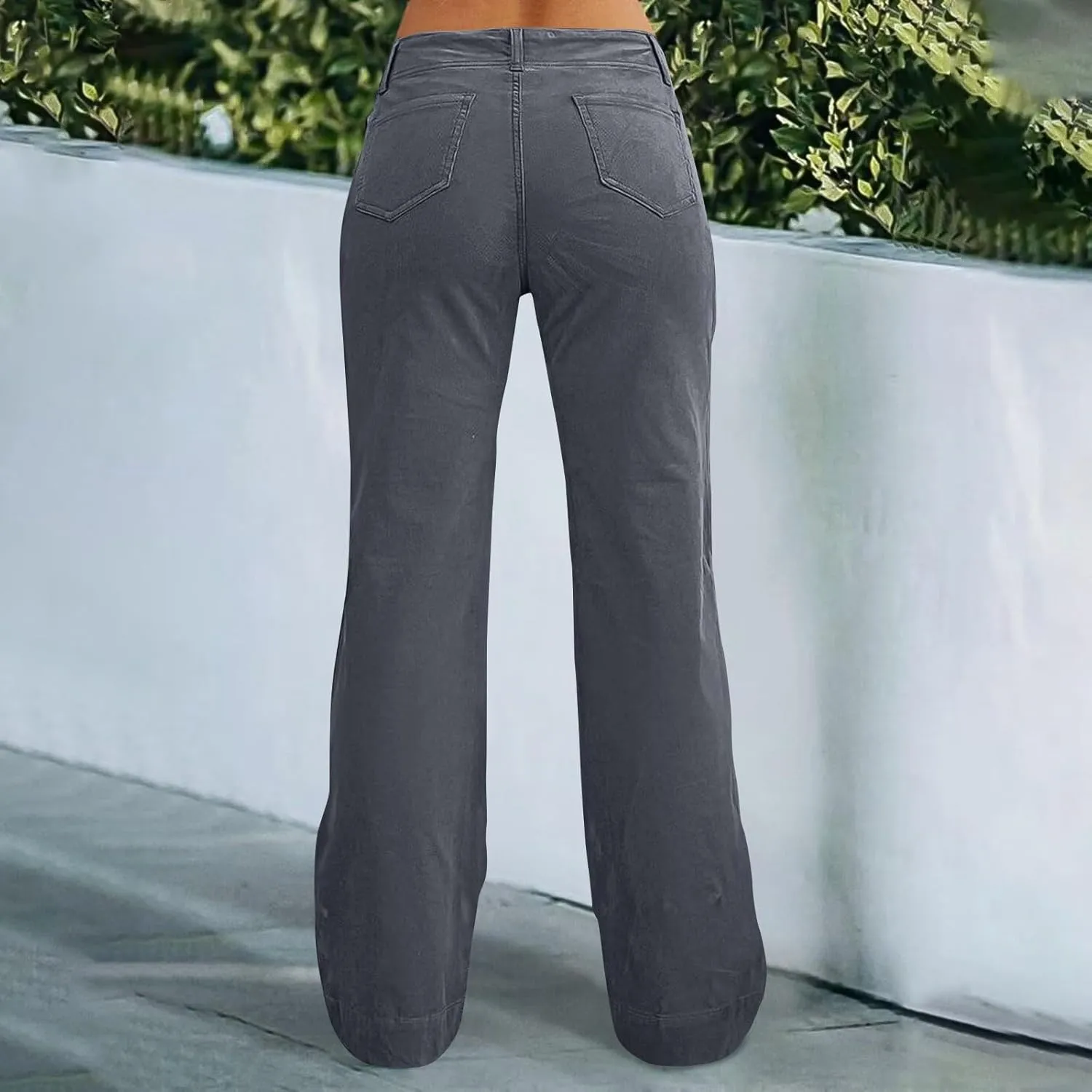 Womens Jeans Mid Rise Wide Leg Bell Bottom Flare Jean Stretchy Skinny Trendy Bootcut Demin Pants with Pockets