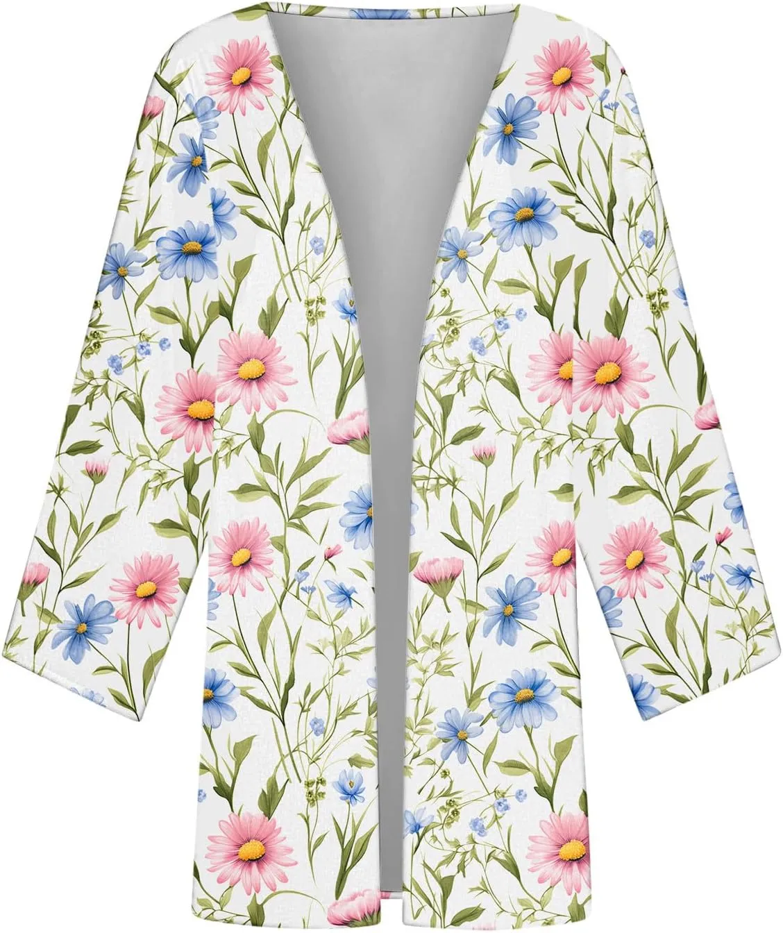 Womens Kimono Cardigan Beach Swimsuit Cover Up Summer Vacation Floral Print Cardigans 2025 Casual Lightweight Clothes