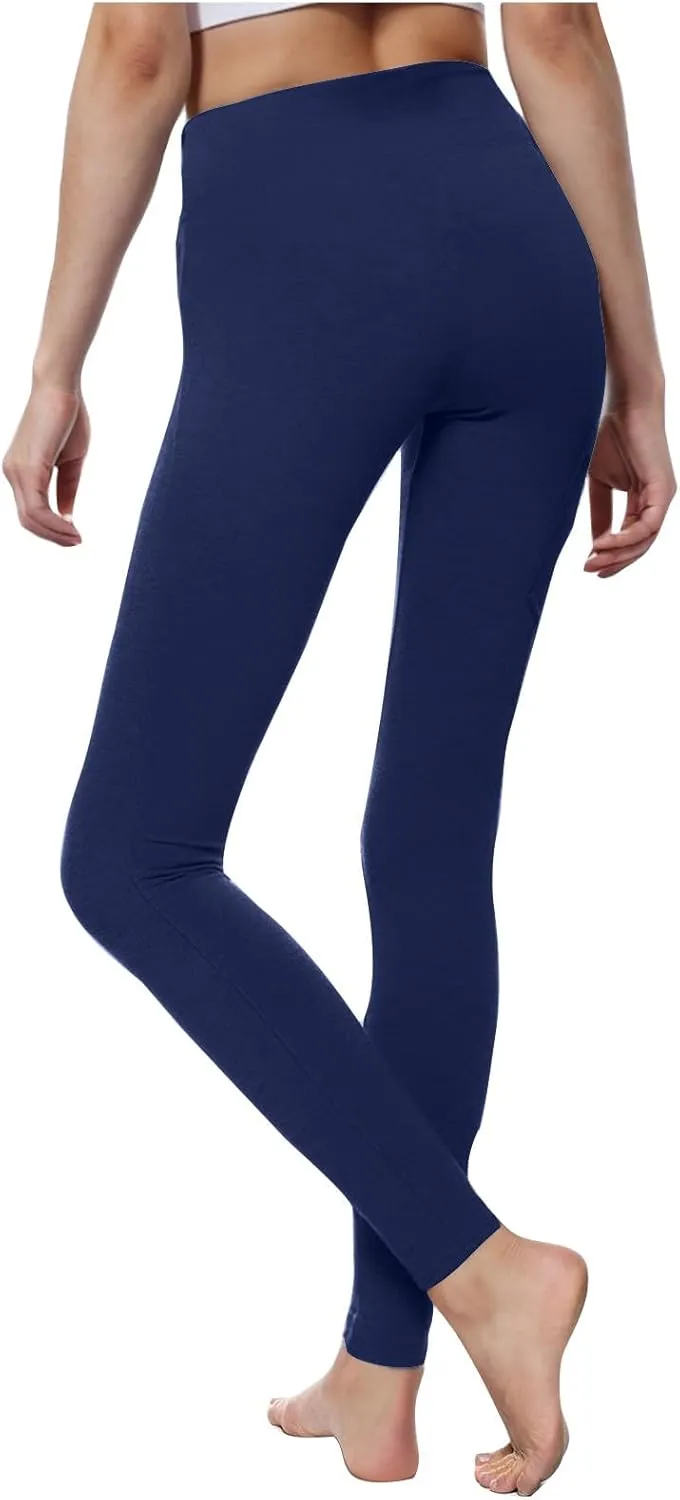 Womens Long Leggings, Plus Size Leggings with Pockets,Ankle Pants for Women,Women Leggings with Pocket