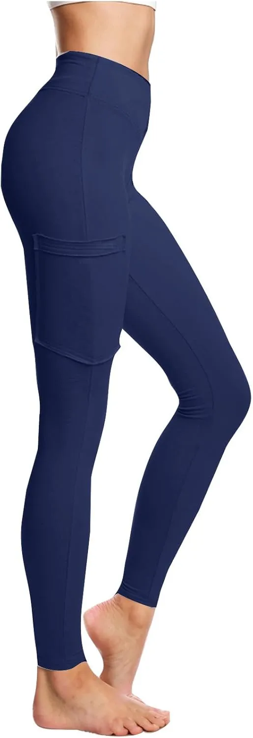 Womens Long Leggings, Plus Size Leggings with Pockets,Ankle Pants for Women,Women Leggings with Pocket