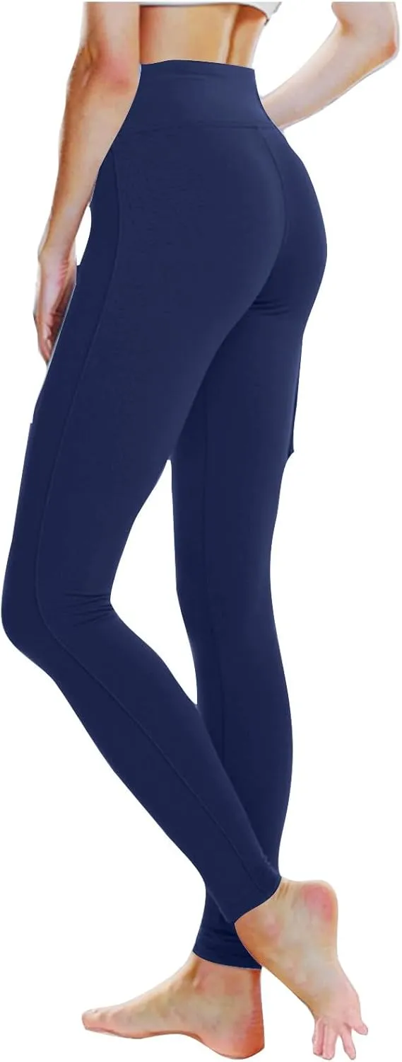 Womens Long Leggings, Plus Size Leggings with Pockets,Ankle Pants for Women,Women Leggings with Pocket