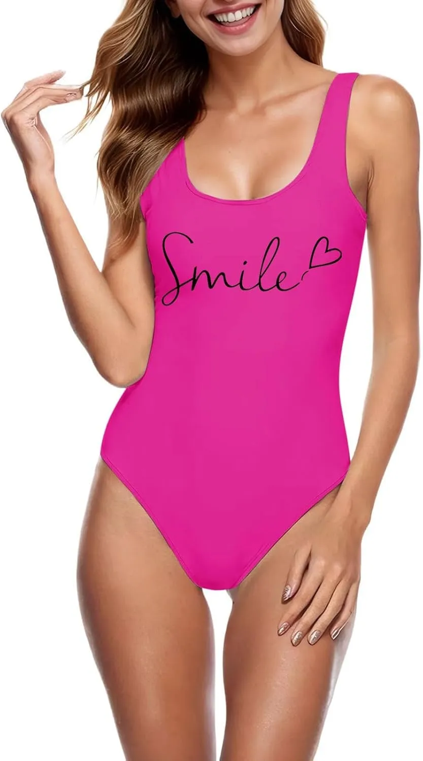 Women's One Piece Swimsuits Backless Tummy Control Bathing Suits 2025 Slim Fit One-Piece Sleeveless Beach Swimwears