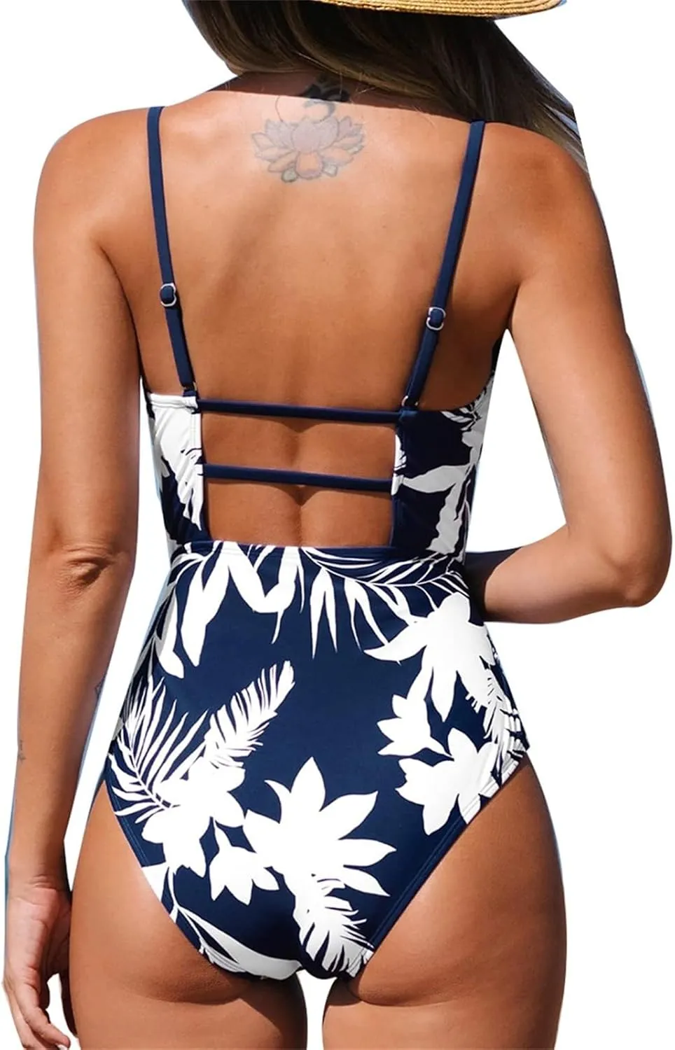 Women's One Piece Swimsuits Deep V Swimsuit Color Block Swimwear Womens Bathing Suit Womens Bathing Suit One