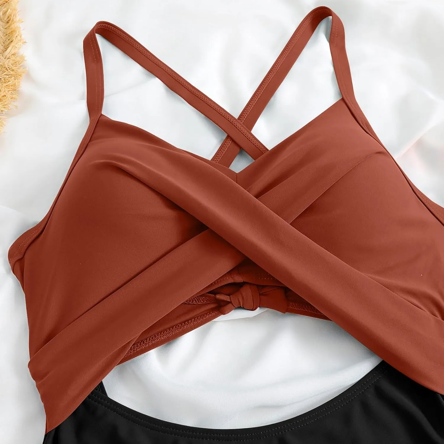 Womens One Piece Swimsuits Hanging Neck Strap Backless Swimwear Tummy Control Monokini High Waisted Bathing Suit