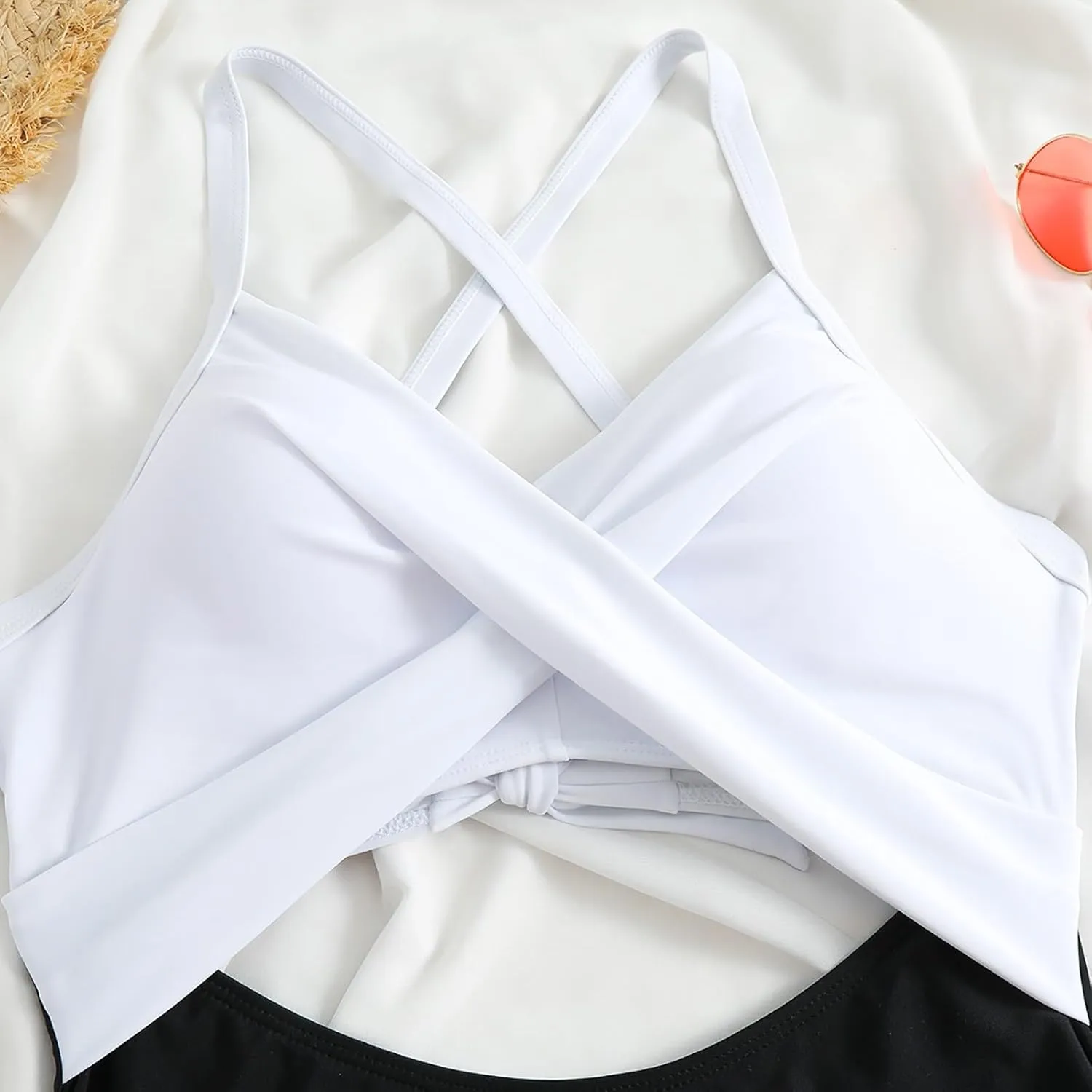Womens One Piece Swimsuits Hanging Neck Strap Backless Swimwear Tummy Control Monokini High Waisted Bathing Suit