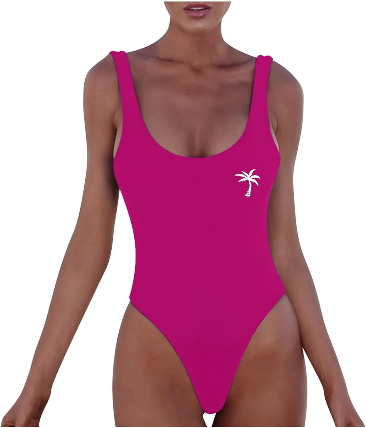 Womens One Piece Swimsuits Ribbed Swimsuit Tummy Control High Cut Bathing Suit Sexy V Neck Criss Cross Monikini