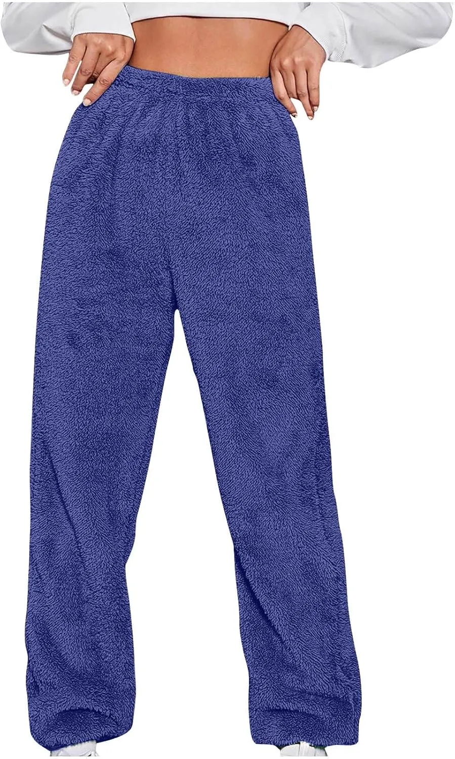 Women's Plush Warm Pajama Pants Winter Fleece Sweatpants Cozy Pj Bottoms Sleepwear Plus Size Warm Lounge Trousers