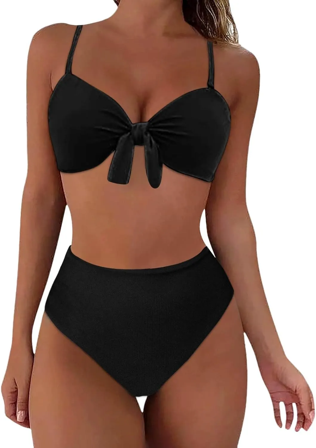 Women's Solid Color Fashionable Casual Strap Triangular Bikini Swimsuit Set Mens Bikini Underwear