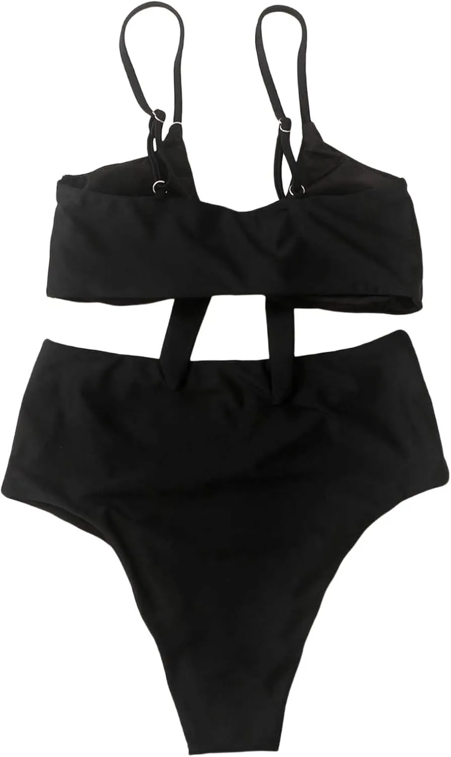 Women's Solid Color Fashionable Casual Strap Triangular Bikini Swimsuit Set Mens Bikini Underwear