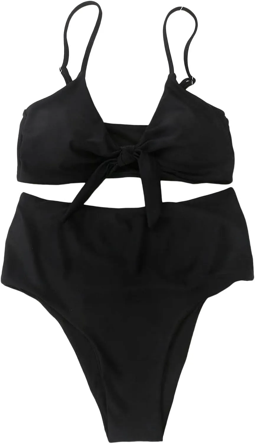 Women's Solid Color Fashionable Casual Strap Triangular Bikini Swimsuit Set Mens Bikini Underwear