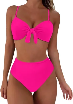 Women's Solid Color Fashionable Casual Strap Triangular Bikini Swimsuit Set Mens Bikini Underwear