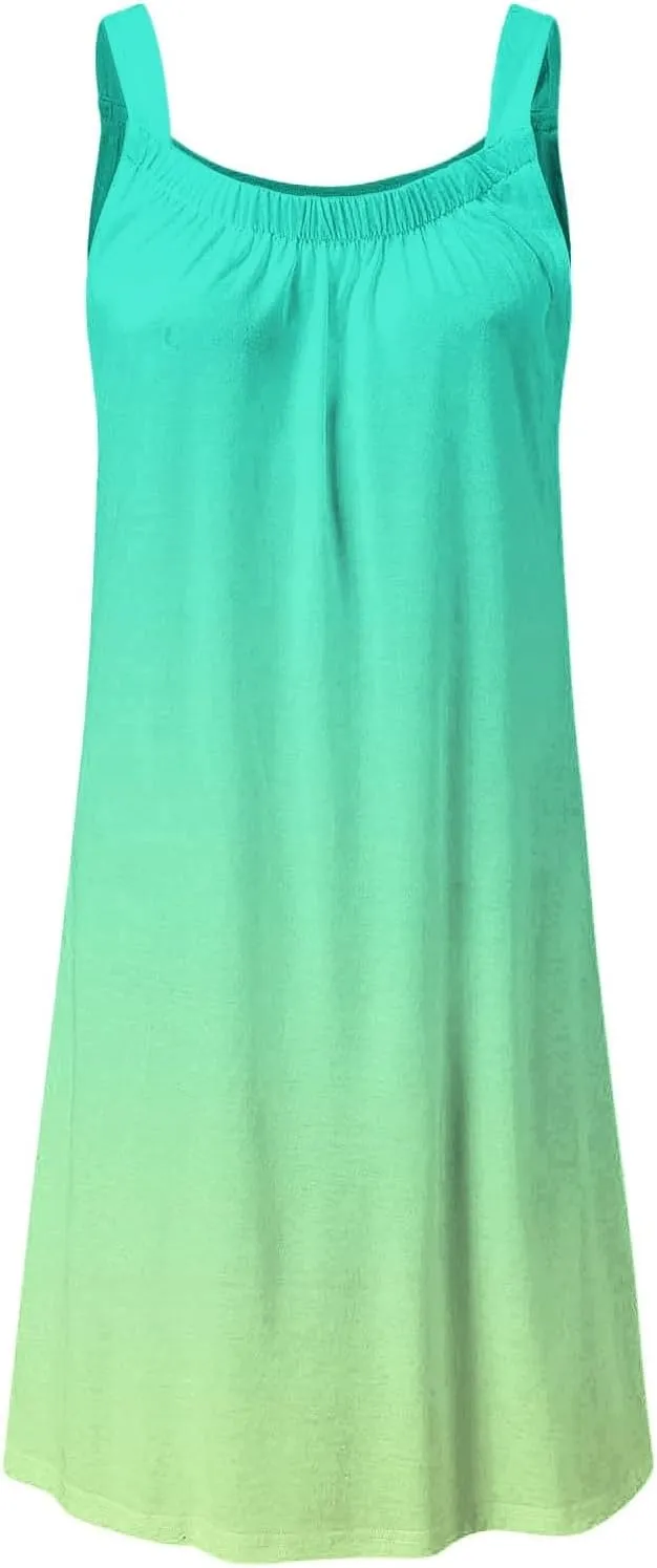 Womens Summer Dresses Sundresses Petite Sexy Pleated Spaghetti Straps Ruched Dresses Beach Resort Wear for Women 2025