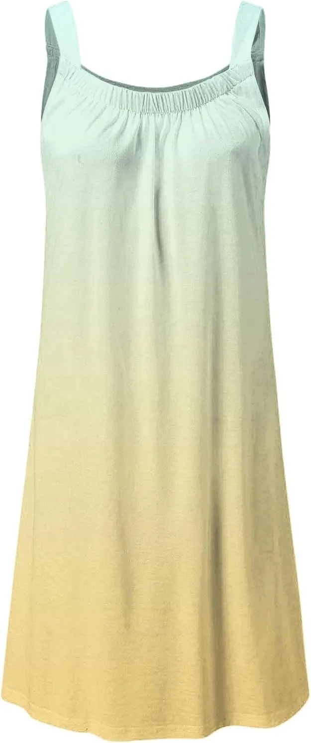 Womens Summer Dresses Sundresses Petite Sexy Pleated Spaghetti Straps Ruched Dresses Beach Resort Wear for Women 2025
