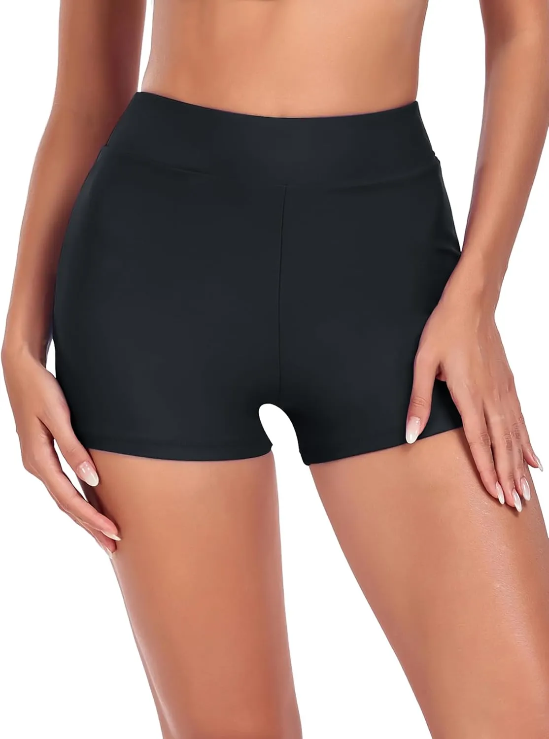 Women's Swim Board Shorts Swimming Bottoms High Waisted Tummy Control Swimsuits Beach Shorts Bathing Trunks