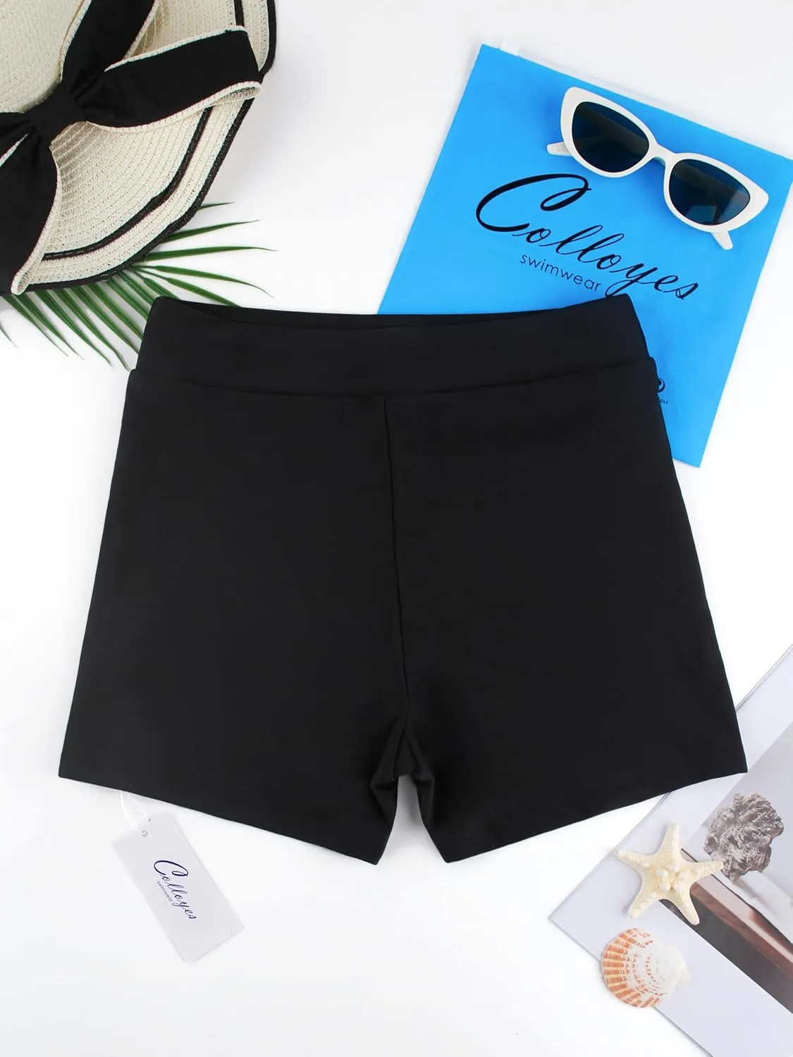 Women's Swim Board Shorts Swimming Bottoms High Waisted Tummy Control Swimsuits Beach Shorts Bathing Trunks