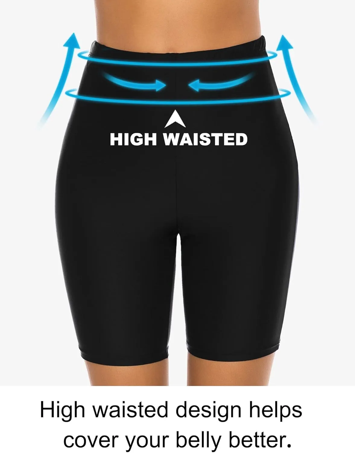 Women's Swim Shorts High Waisted Board Shorts UPF 50  Bathing Suit Bottoms Swimsuit Boyshorts Bottoms