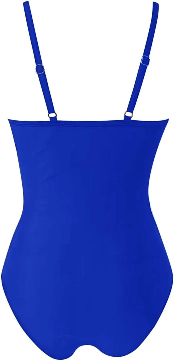 Womens Swimsuit Tummy Bathing Suit Cute Slimming Flattering Ruffle Ladies Swimwear Bikini Woman