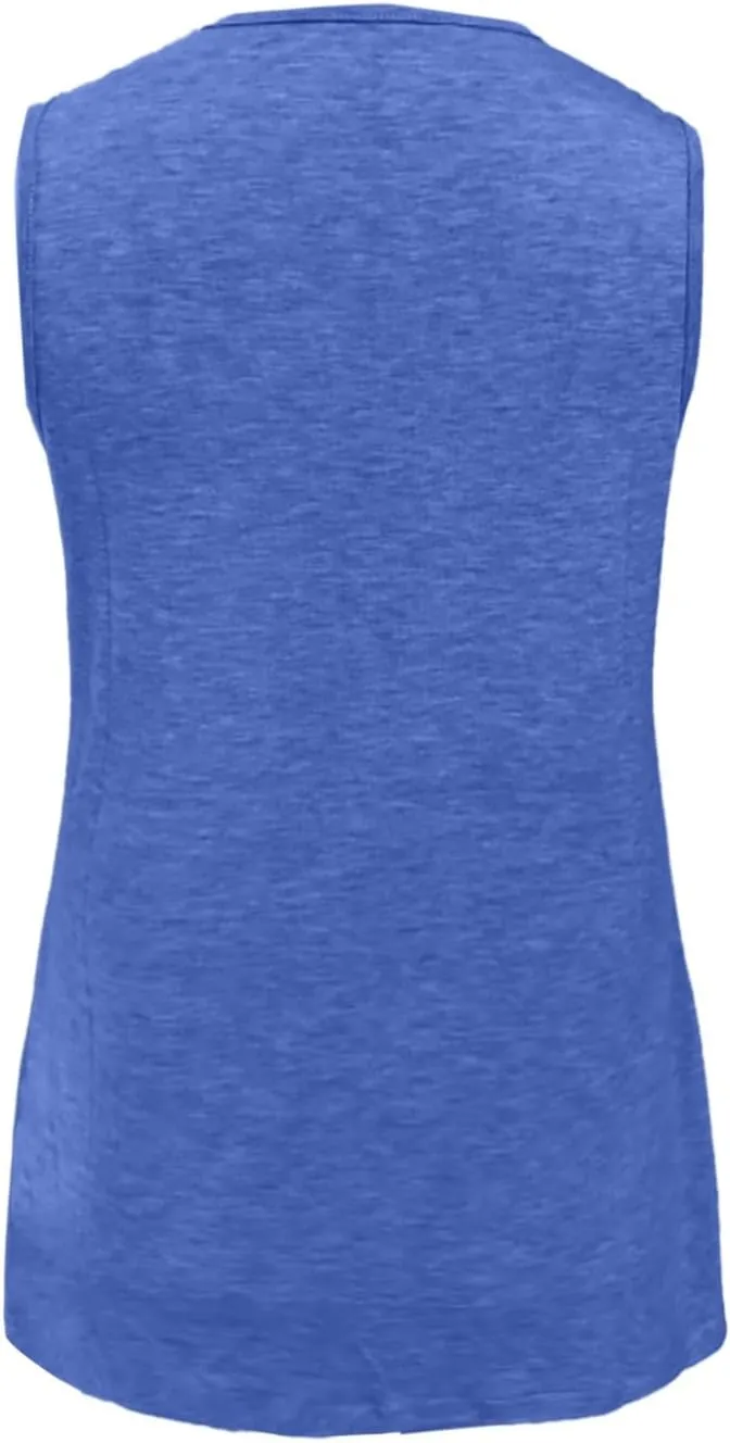 Womens Tank Tops 2025 Sleeveless Summer Vacation Beach Tee Shirt Loose Fit Casual T-Shirt