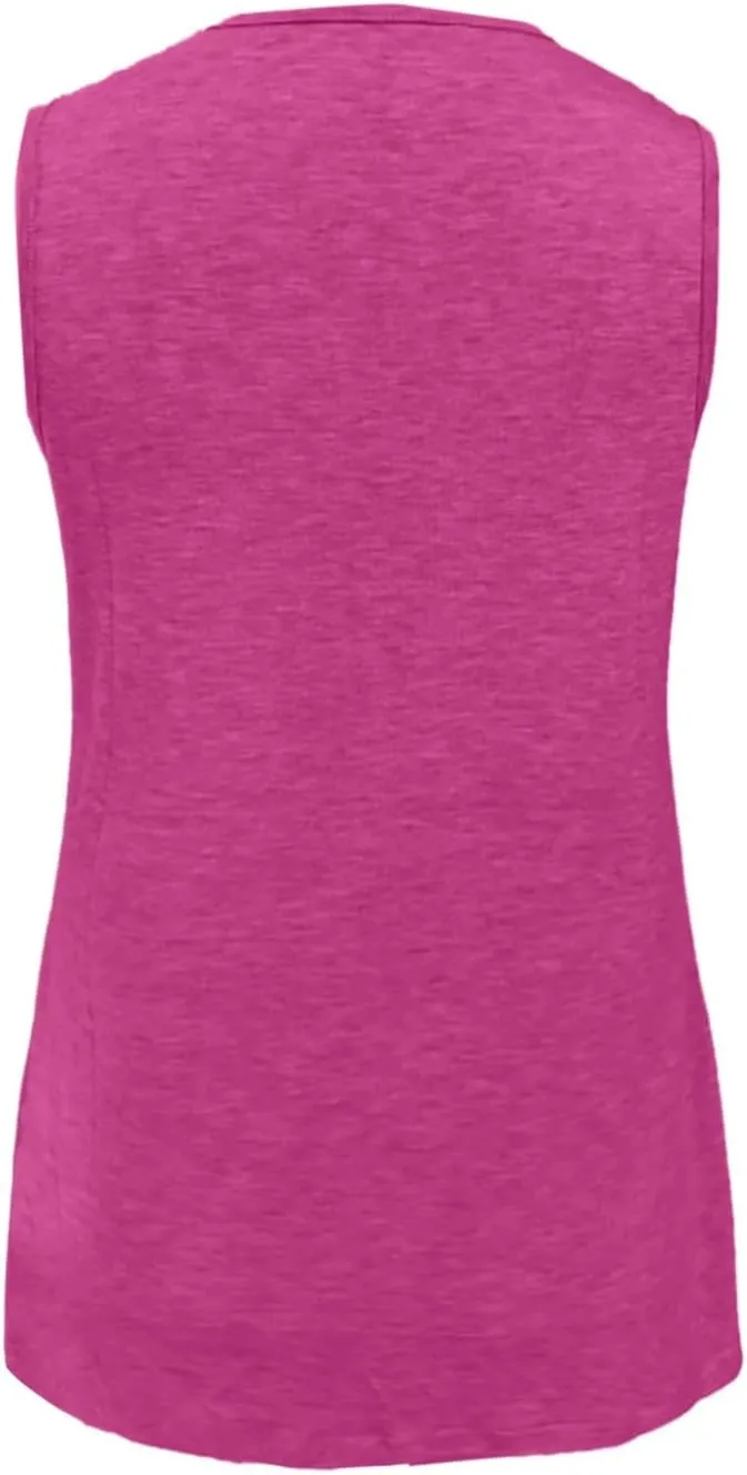 Womens Tank Tops 2025 Sleeveless Summer Vacation Beach Tee Shirt Loose Fit Casual T-Shirt