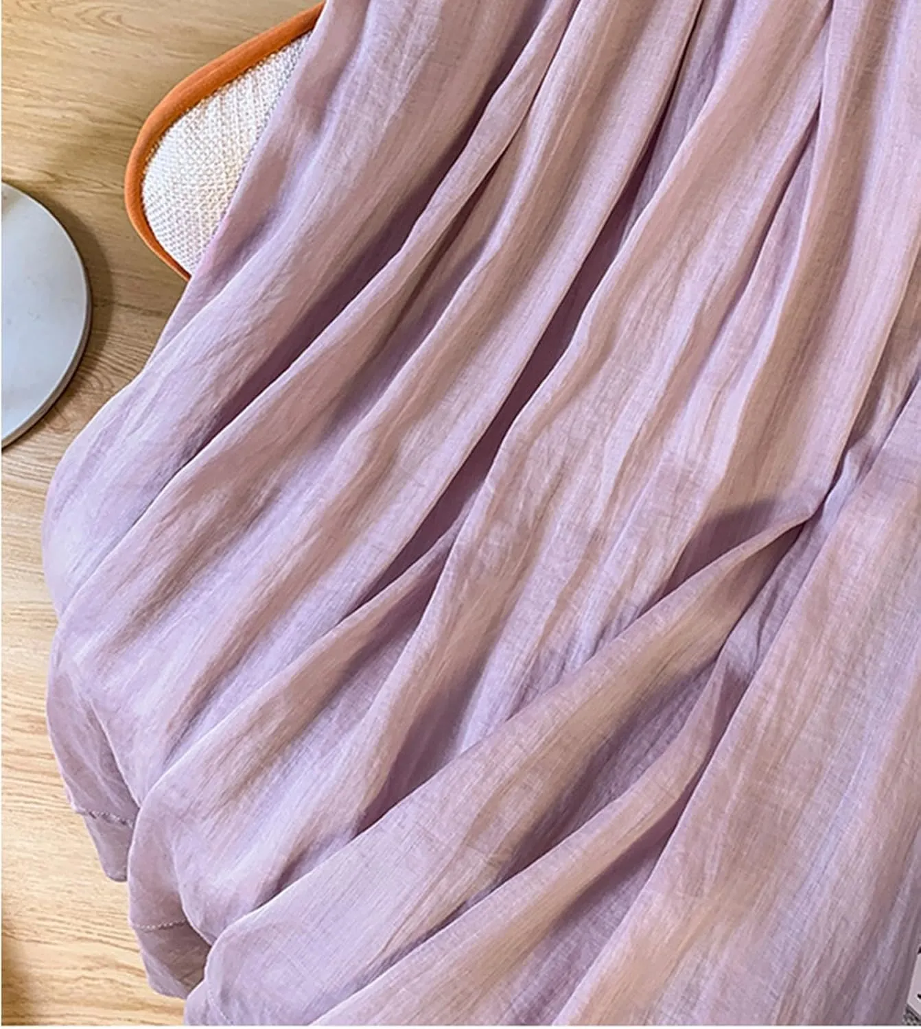 Xiaojmake Women's Summer Bohemian Linen Skirt Elastic Waist Long Flowy Pleated Skirts Renaissance Casual Ruffle Maxi Skirt