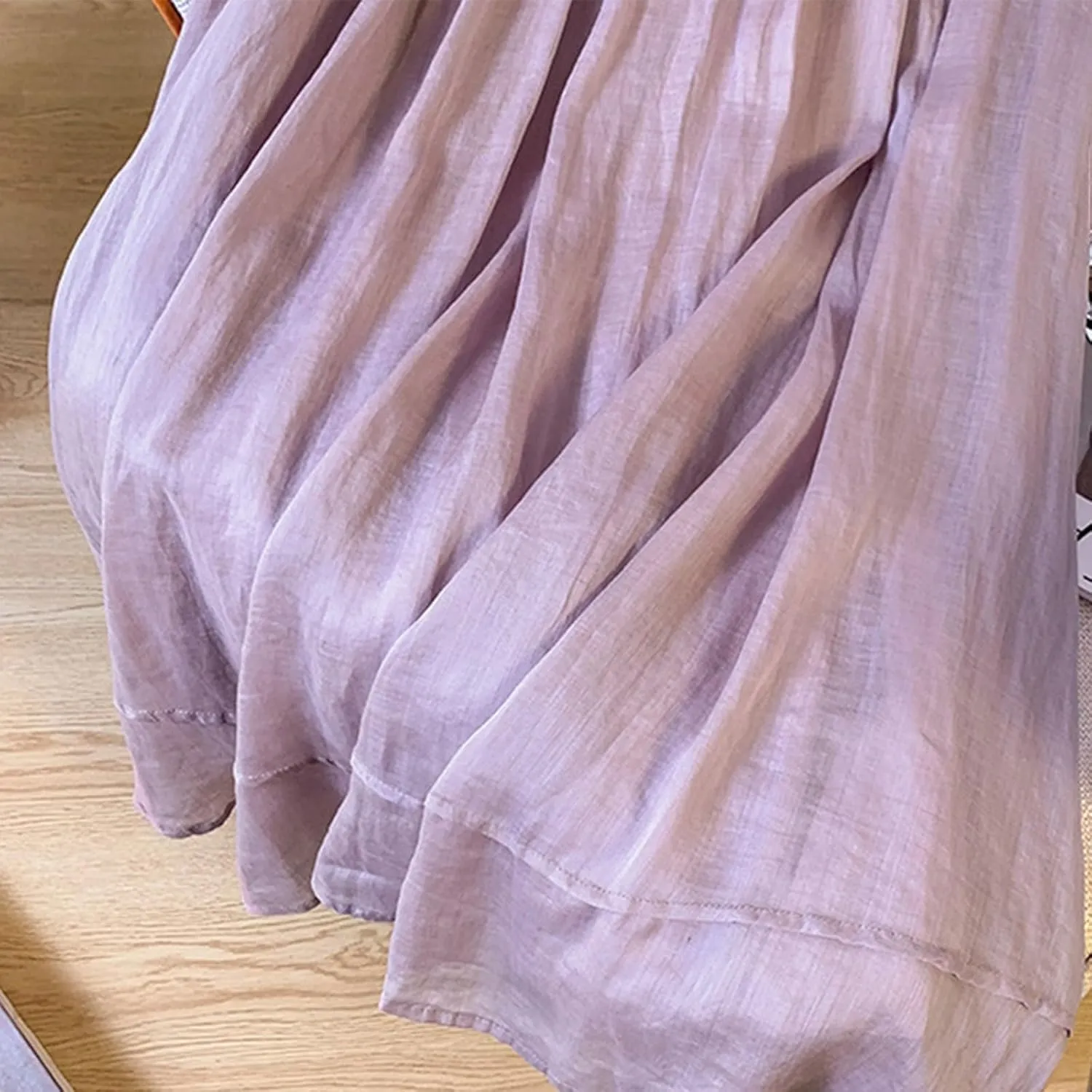 Xiaojmake Women's Summer Bohemian Linen Skirt Elastic Waist Long Flowy Pleated Skirts Renaissance Casual Ruffle Maxi Skirt