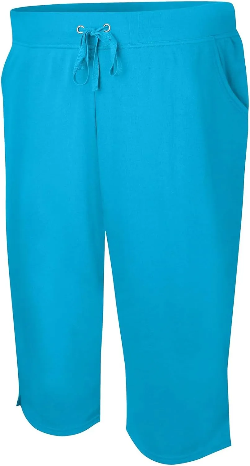 YOLAI Women's Yoga Capri Pants Casual Straight Leg Sweatpants Drawstring Cropped Trousers with Pockets