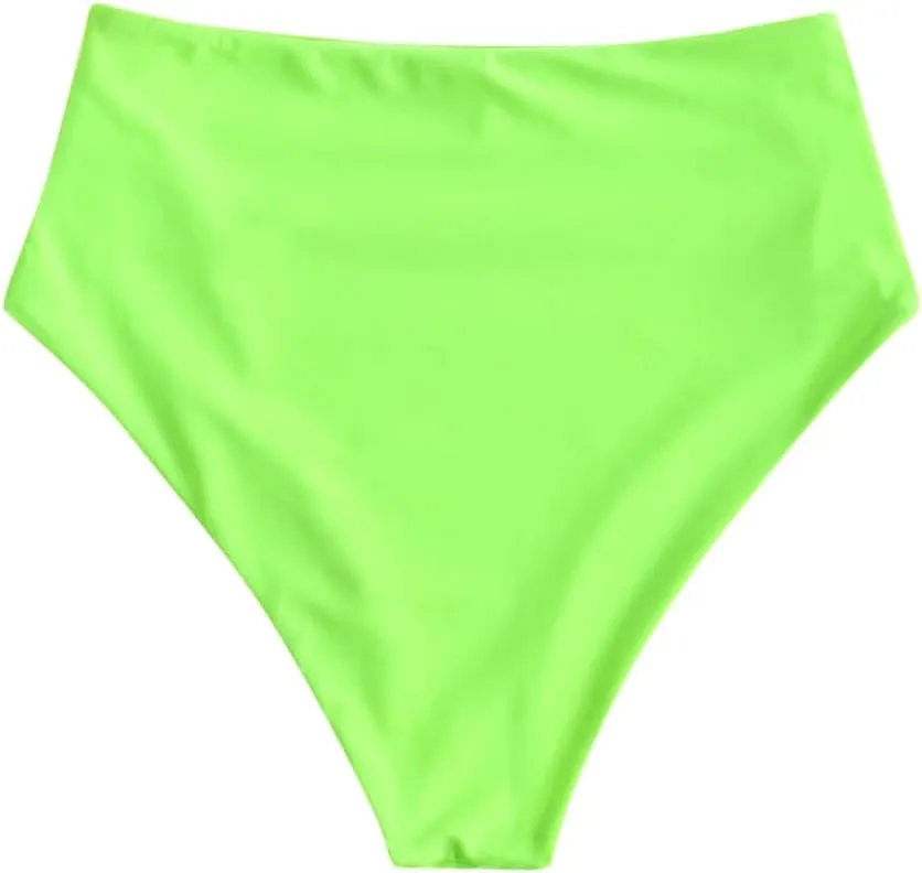 ZAFUL Women High Waisted Bikini Bottoms Ruched Swimsuit Bottom Tummy Control Bathing Suit Bottoms