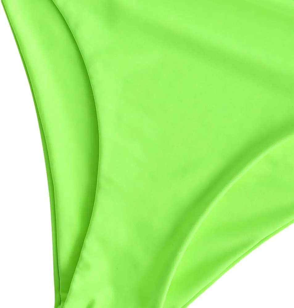 ZAFUL Women High Waisted Bikini Bottoms Ruched Swimsuit Bottom Tummy Control Bathing Suit Bottoms