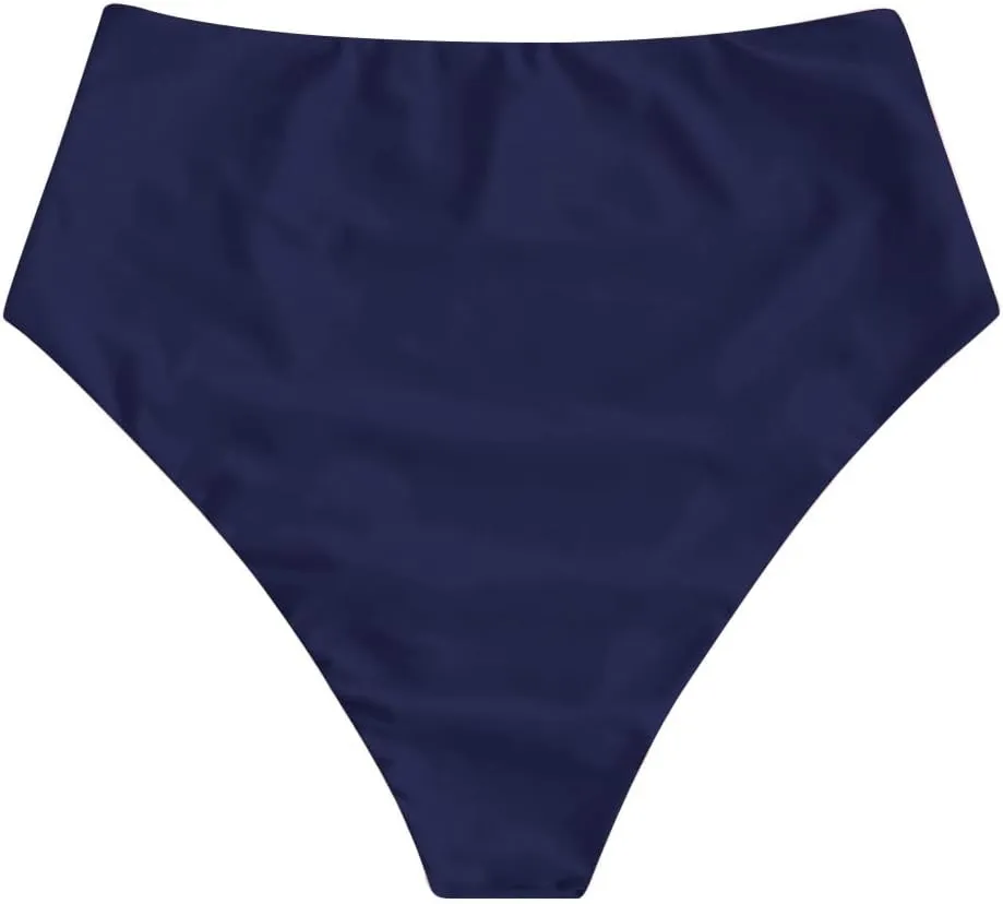 ZAFUL Women High Waisted Bikini Bottoms Ruched Swimsuit Bottom Tummy Control Bathing Suit Bottoms