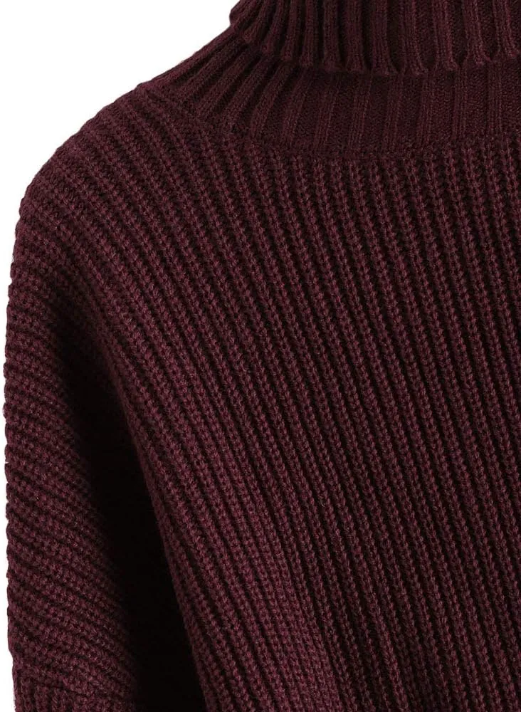 ZAFUL Women's Pullover Sweater Drop Shoulder Plain Knitted Cropped Sweater Pullover Solid Long Sleeve Cropped Tops