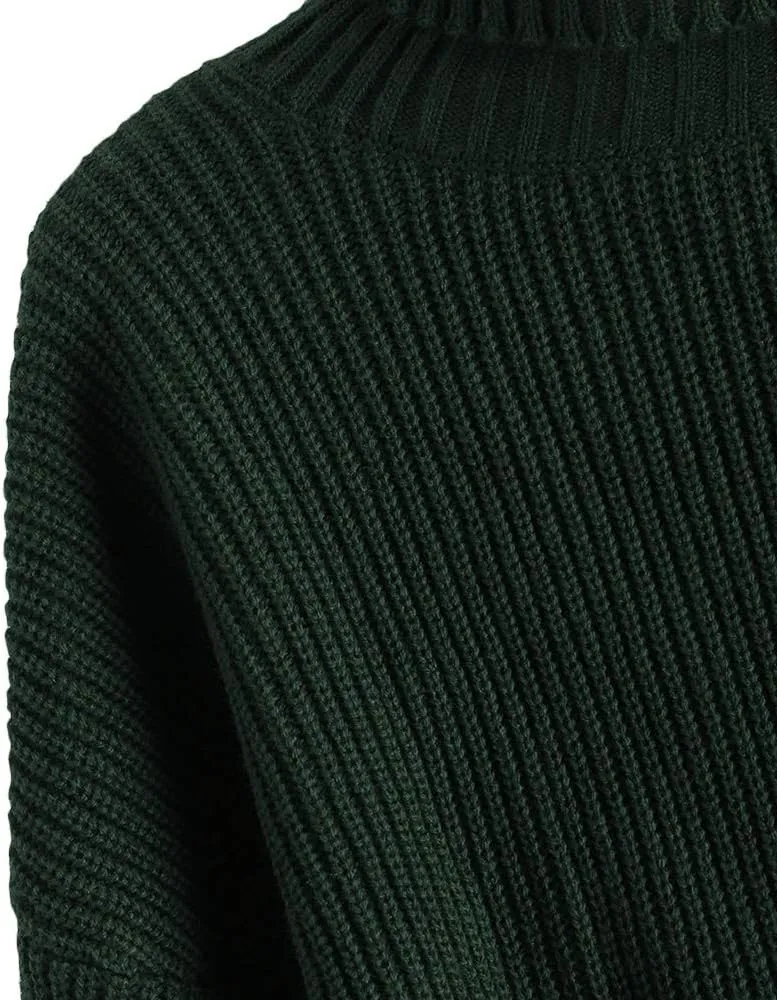 ZAFUL Women's Pullover Sweater Drop Shoulder Plain Knitted Cropped Sweater Pullover Solid Long Sleeve Cropped Tops