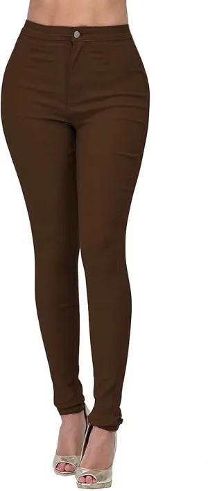 ZYXTIM Dress Pants Womens Stretchy High Waist Cotton Slim Fit Solid Sexy Skinny Pull On Work Jeggings Pants with Pockets