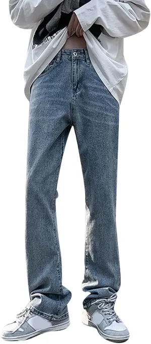 ZYXTIM Mens Retro Relaxed Fit Boot Cut Jean Tapered Stretch Casual Comfort Utility Work Pant Harajuku Streetwear Biker Jeans