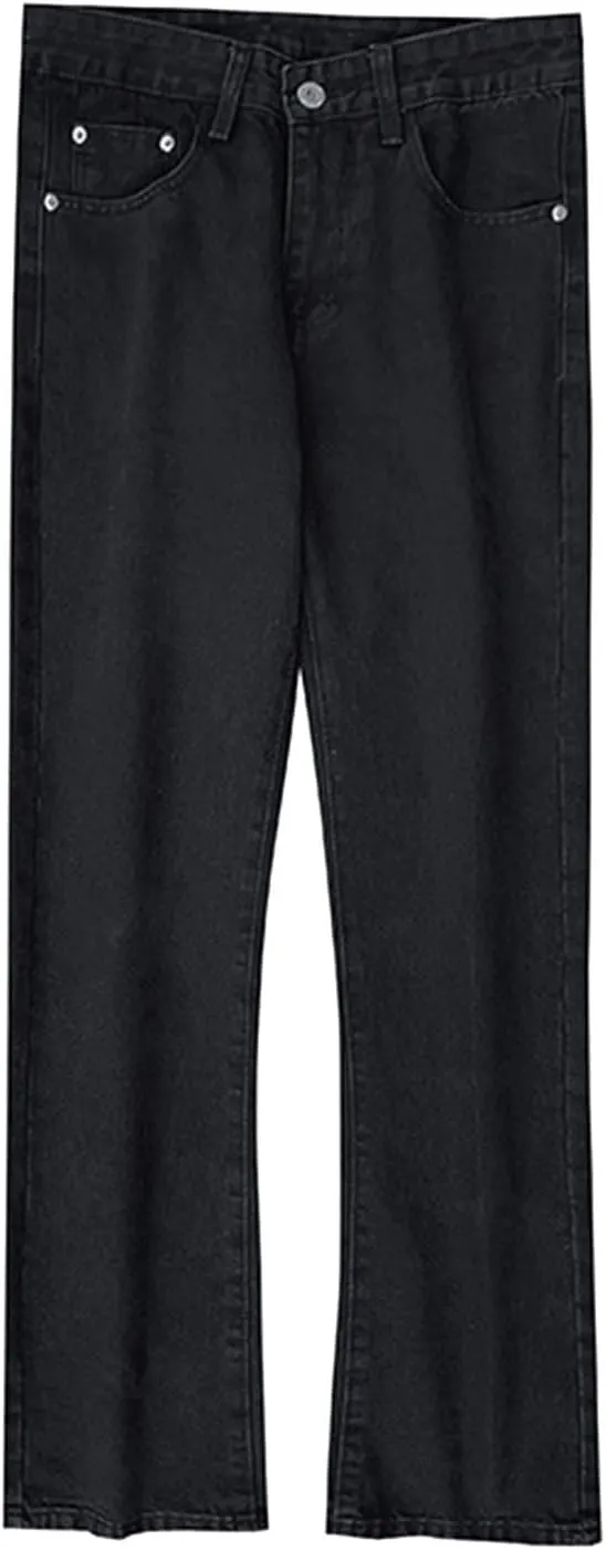 ZYXTIM Mens Retro Relaxed Fit Boot Cut Jean Tapered Stretch Casual Comfort Utility Work Pant Harajuku Streetwear Biker Jeans