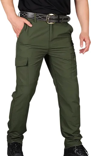 ZYXTIM Men's Tactical Pants, Plus Size Durable Water Resistant Ripstop Cargo Pants, Multi Pockets Stretch Hiking Work Pants