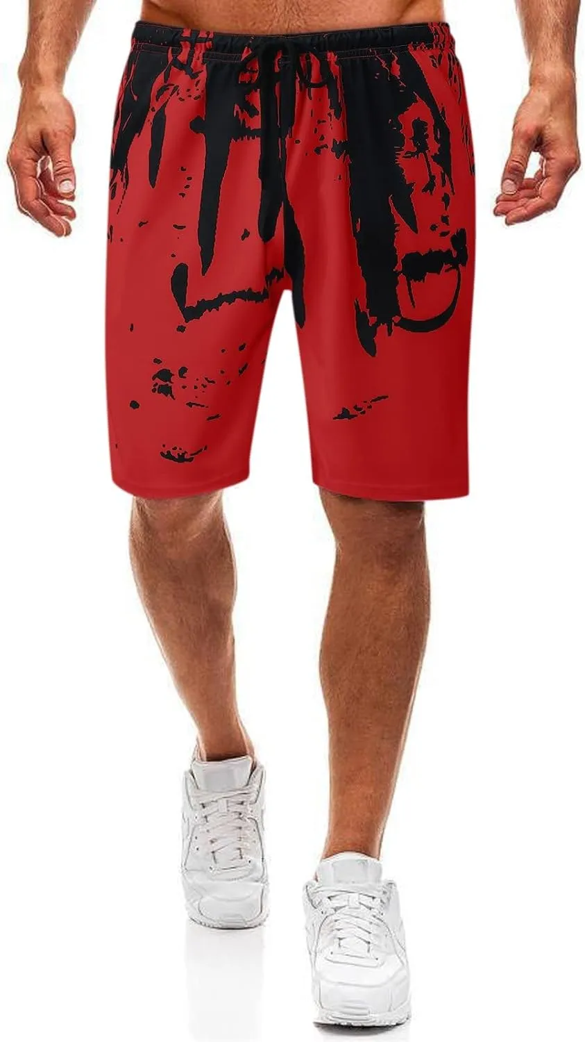ZYXTIM Summer Casual Lounge Shorts for Men Knee Length Tie Dye Relax Fit Quick-Dry Lightweight Athletic Jogging Sweat Shorts